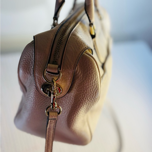 Coach White Leather Satchel with Detachable Strap - Picture 9 of 15